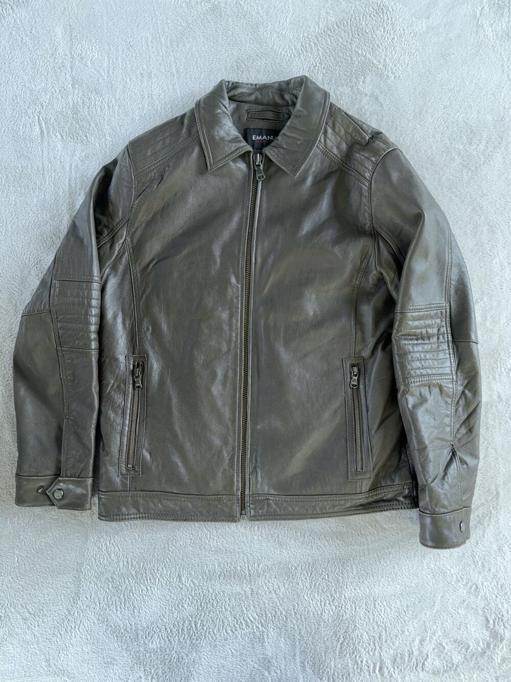 Emanuel by Emanuel Ungaro Men’s M New Zealand Lamb Leather Jacket